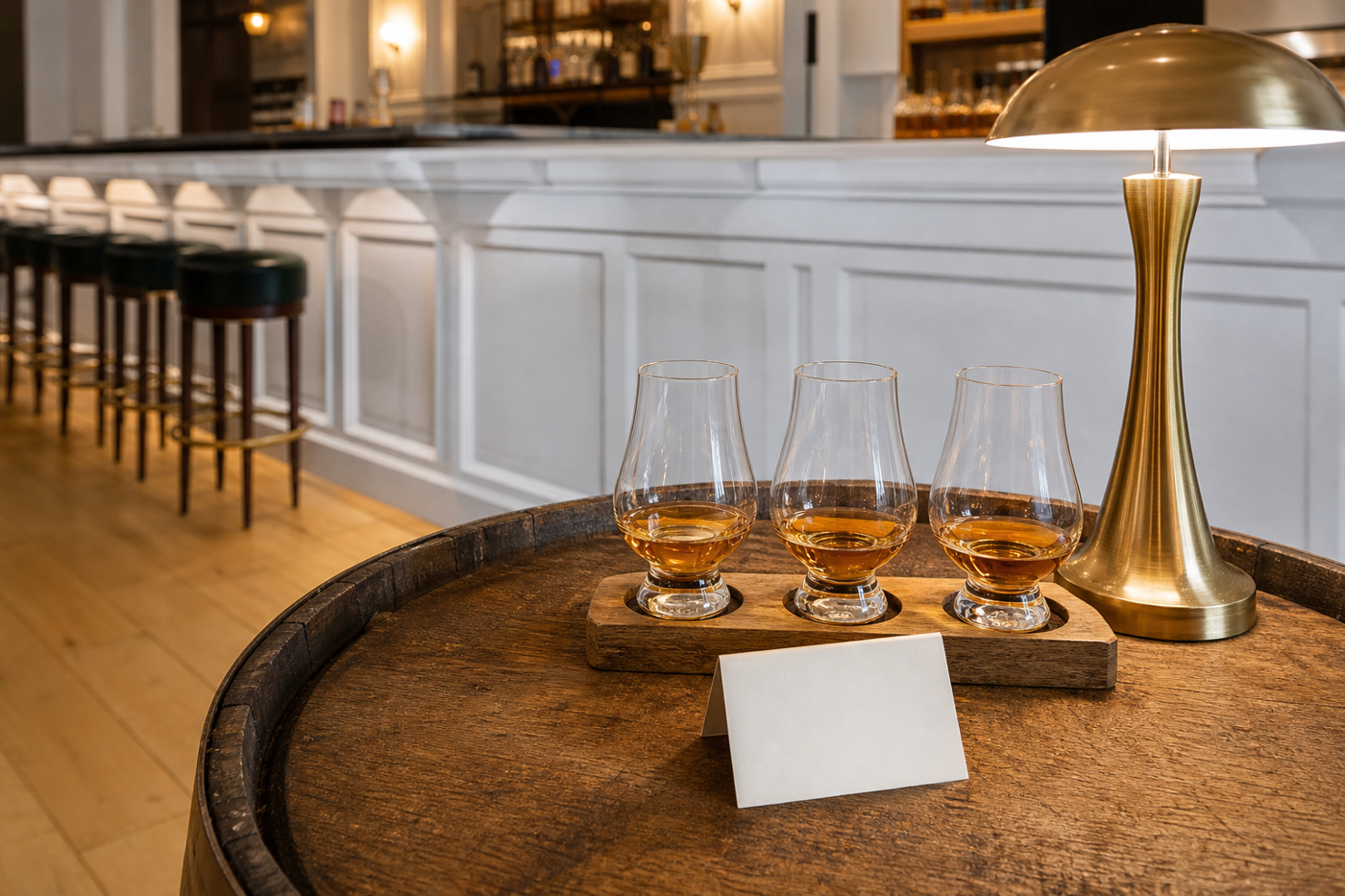 Concept rendering of House of Oak whiskey flight service